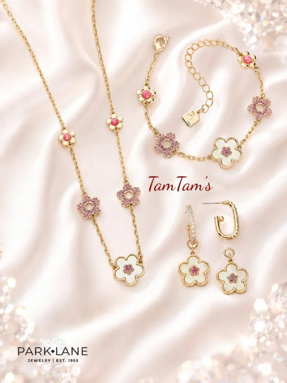 Park Lane Petunia Necklace Earrings Bracelet Gift Box Set